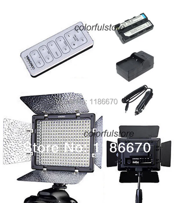 Бесплатная доставка! Светодиодная вспышка для видеосъемки Φ YN300 + аккумулятор F570