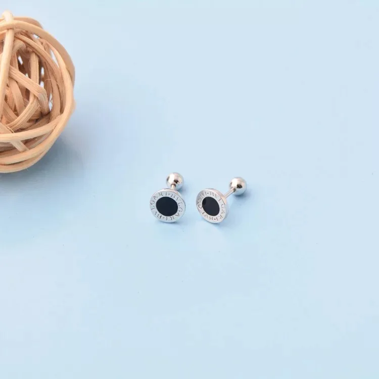 Серьги из стерлингового серебра S925 пробы модные круглые серьги-гвоздики с