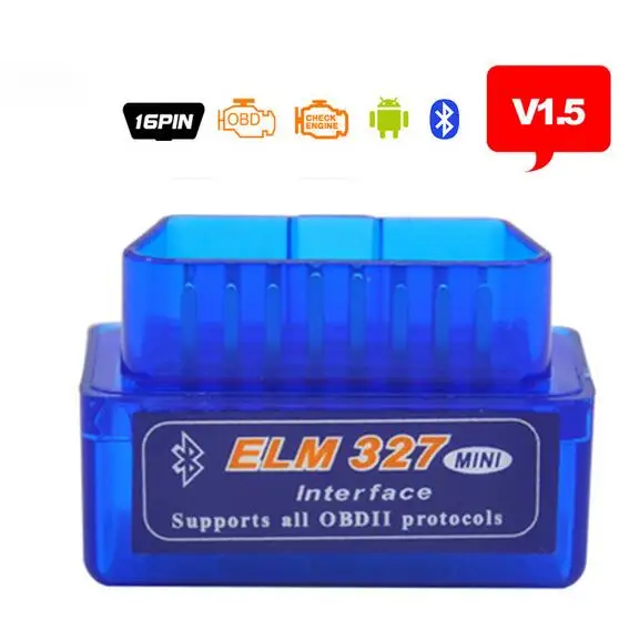 Мини ELM327 автоматический сканер ELM 327 Bluetooth OBD2 для Android Torque OBDII Автомобильный V1.5