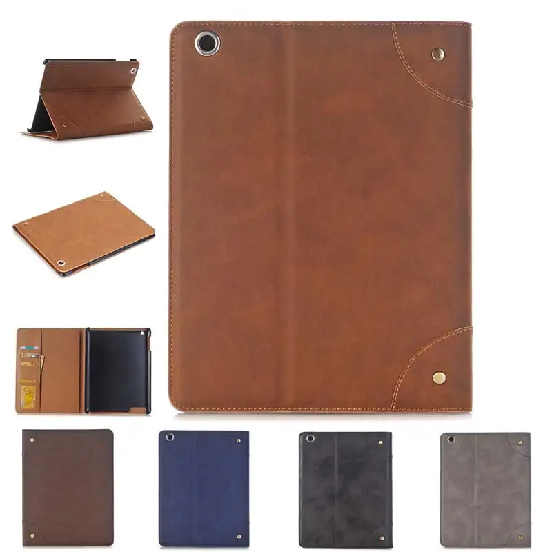 Роскошный Простой деловой кожаный чехол в стиле ретро для iPad 2 3 4 складная