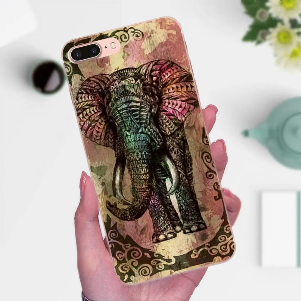 Чехол для мобильного телефона из ТПУ с изображением животных слона Apple iPhone 4 4S 5 5C 5S