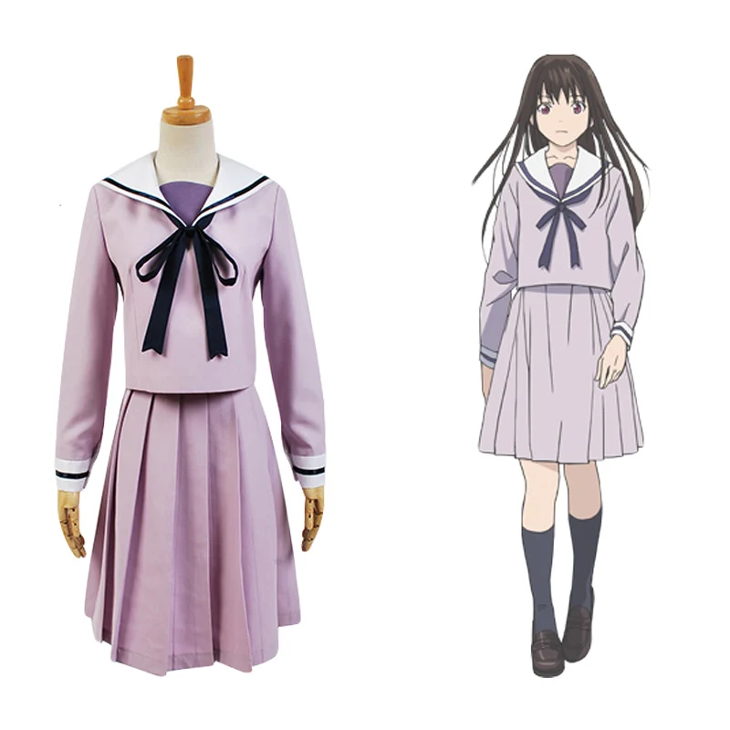 

Аниме Фэнтези Manga Noragami Hiyori Ики форма Косплэй костюм Halooween карнавальные костюмы Косплэй полный набор