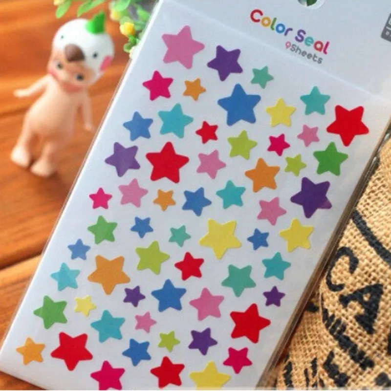 Classic Toys Colorful sticker decals funny toy kids paper diary Journal Scrapbook Decorative Stickers for Children | Игрушки и хобби