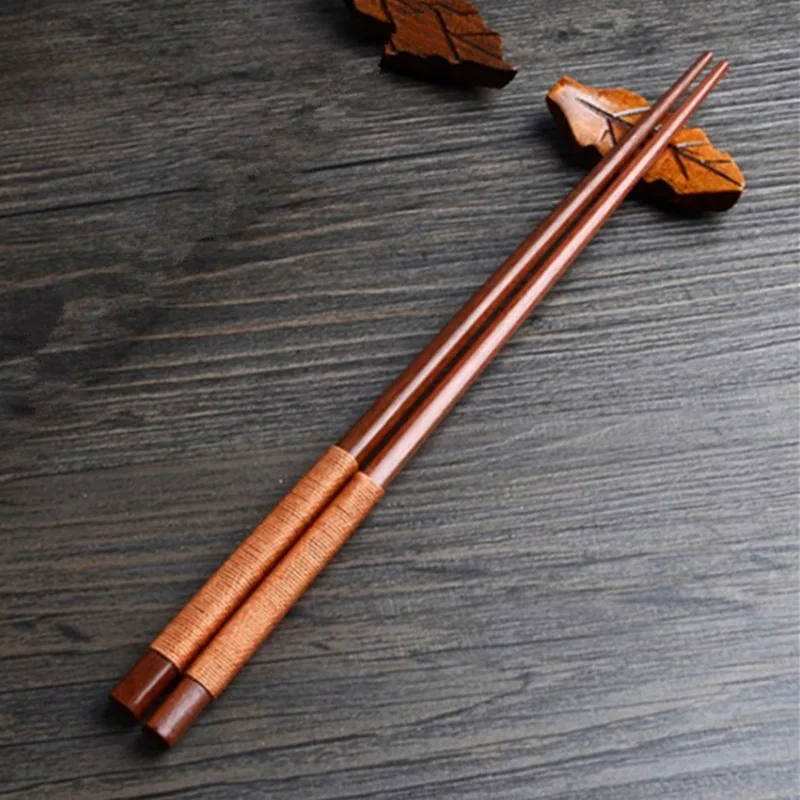 Ручная работа японские натуральные каштановые деревянные палочки для еды набор