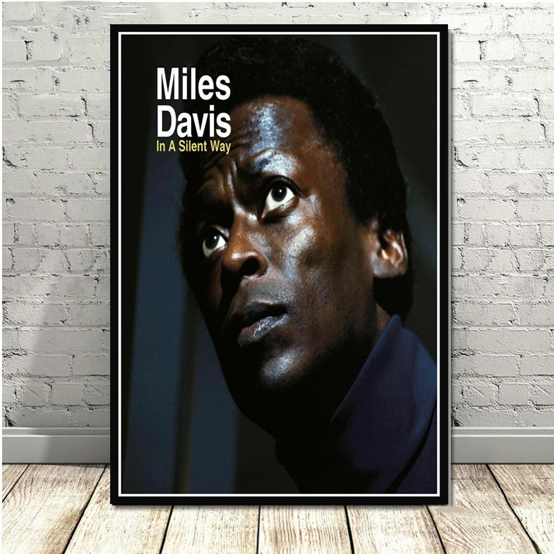 0004 Miles Davis плакат вид синий Джаз Музыкальный альбом художественный постер Картина Настенная картина домашний декор плакаты и принты - Цвет: 0004