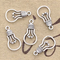 30pcs charms light bulb 21x11mm antique making pendant fitvintage tibetan bronze silver colordiy handmade jewelry