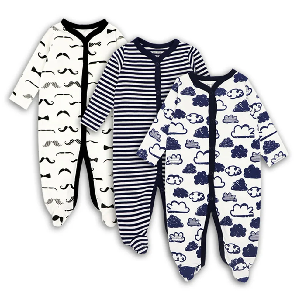 Одежда для новорожденных девочек и мальчиков детские комбинезоны с длинным