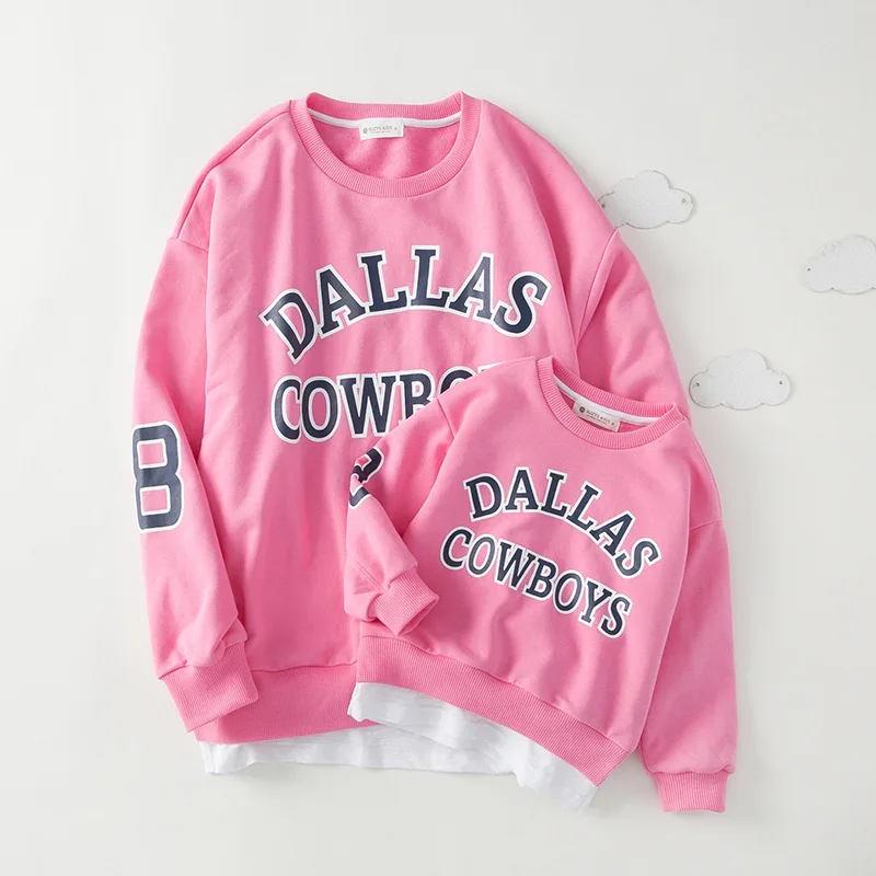 Новая семейная одежда для матери и дочери Мультяшные Семейные рубашки модная