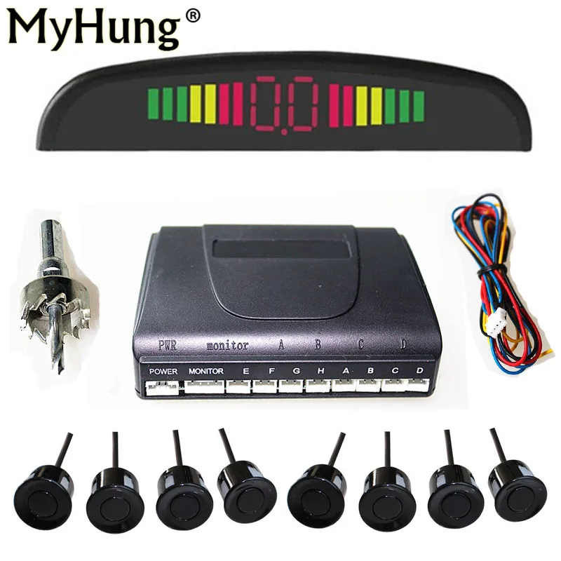 Автомобильные аксессуары датчик парковки автомобиля 8 датчиков s зуммер