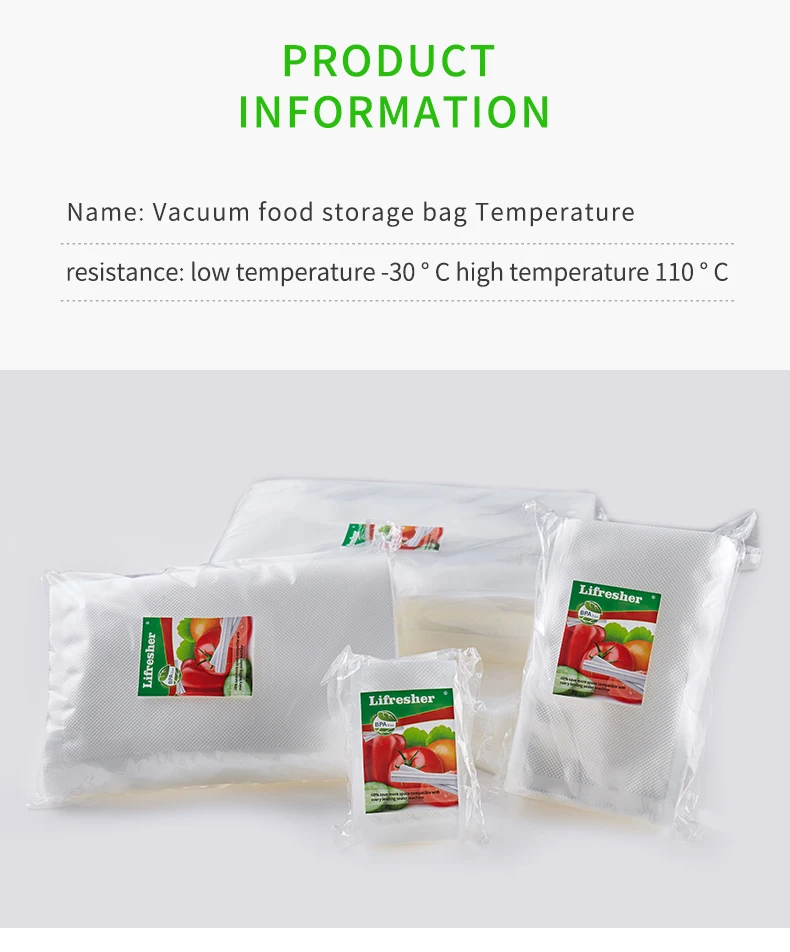 Lifresher пакеты для вакуумной упаковки 20*25 см вакуумная упаковка пищевая сумка для кухни дропшиппинг сохранение свежести долгое время пищевая вакуумная сумка