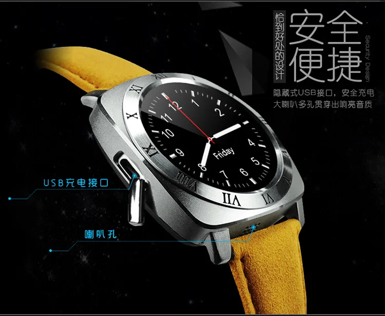 Хорошее X3 SmartWatch телефон mtk6261 IPS круглый Экран gsm шагомер мониторинга