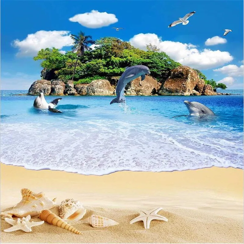 

beibehang Customized 3D Wallpaper Modern Fashion HD Sea View Beautiful Home Decoration Background Painting papel de parede