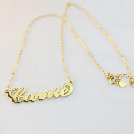 

fashion Newest Women Custom Carrie Your Name statement Necklaces Nameplate Pendant choker Letters Jewelry