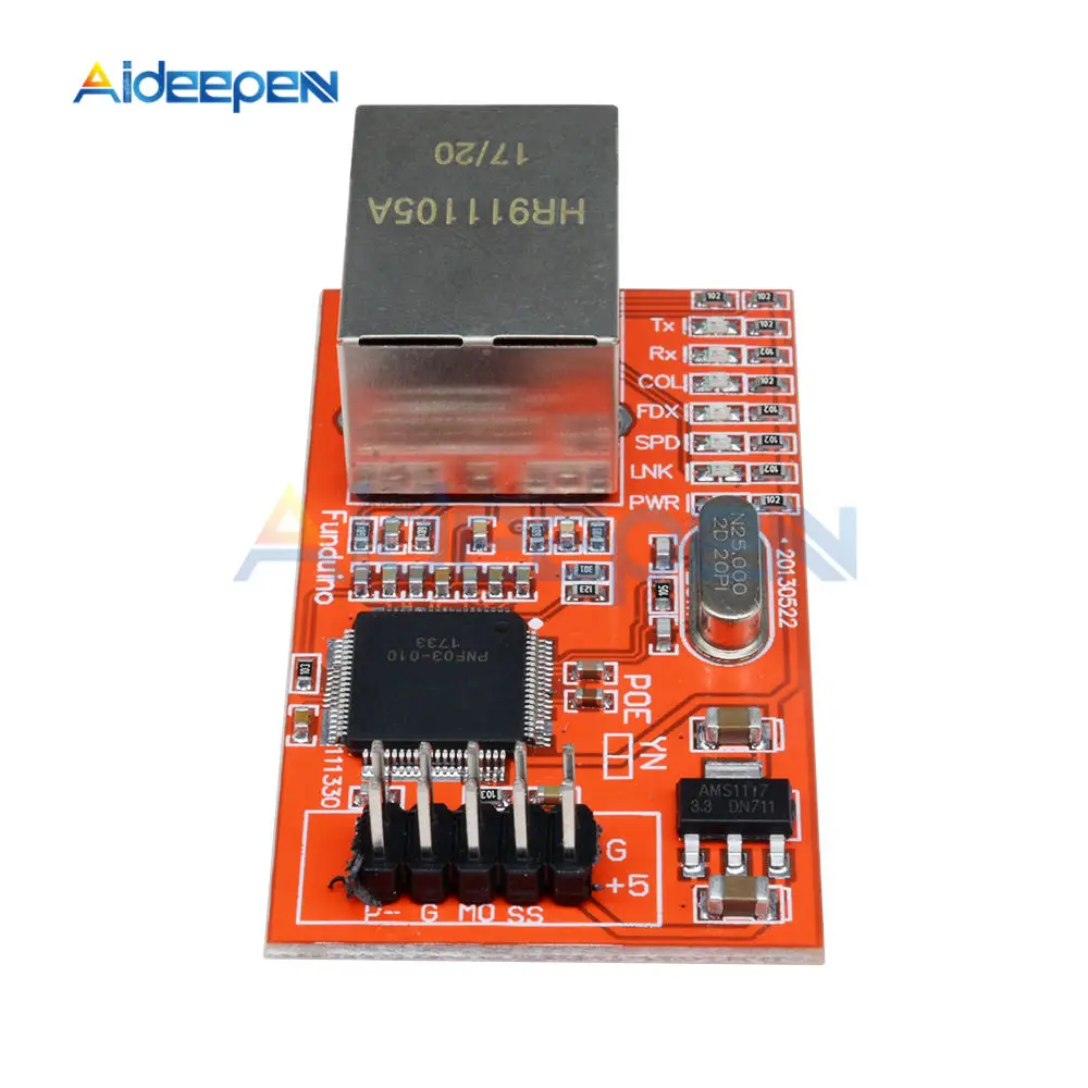 Мини W5100 LAN Ethernet щит сетевой платы модуля для Arduino R3 3.3V совместим с UNO Mega 2560.