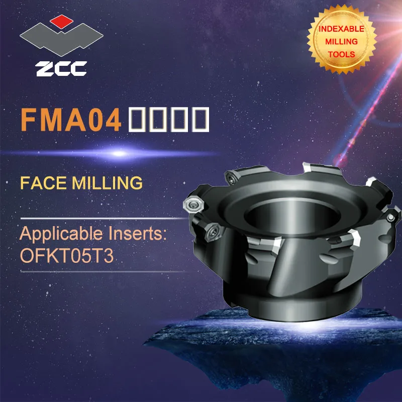 

ZCC.CT original face milling cutters FMA04 high performance CNC lathe tools indexable milling tools close and even pithch 45 DEG