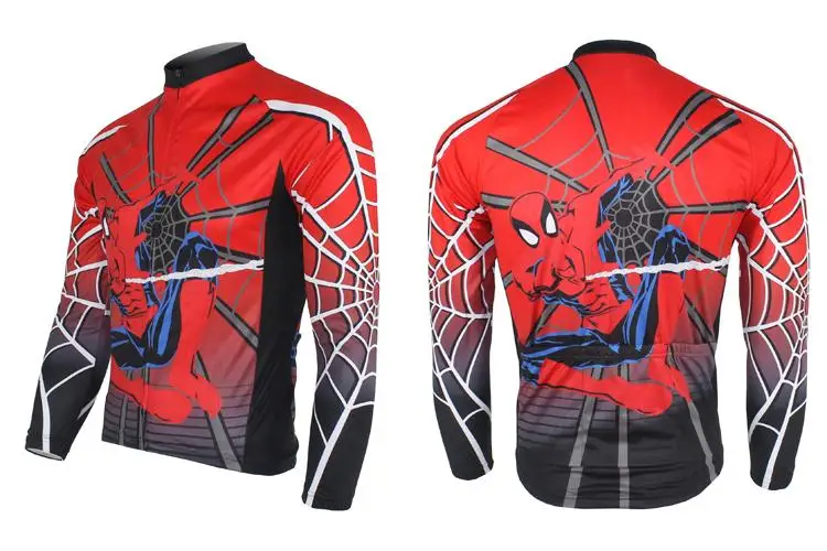 Winter clothes! Spider Man 2012 team long sleeve cycling fleece jersey jacket bike bicycle thermal wear set+Plush fabric! | Спорт и