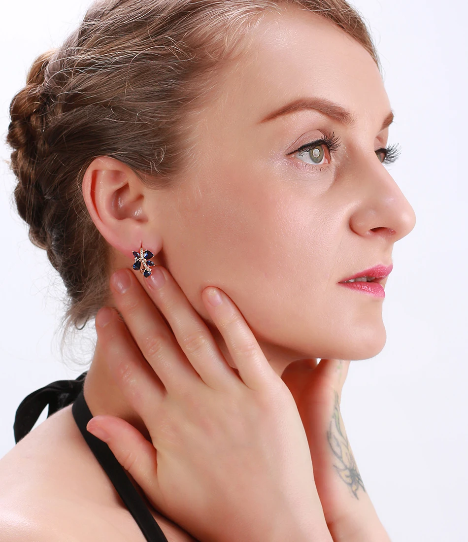 ORSA JEWELS, роскошные серьги-гвоздики для женщин, пять цветов, AAA кубический циркон, дополнительные вечерние серьги, модные женские ювелирные изделия OME56