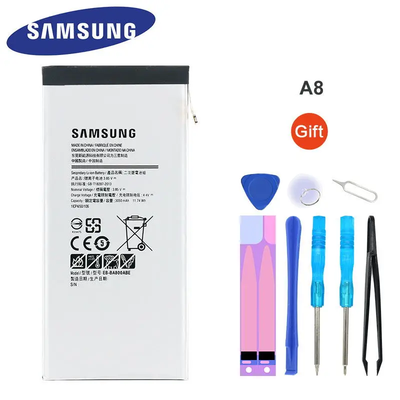 Оригинальный аккумулятор samsung для галактики A8 (2015 издание) A8000 A800YZ A800F A800S Батарея EB