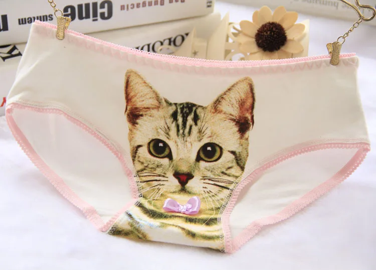 1 Girls Cat Panties Kids Cotton Underwear Teenage Panties For 12-20Y Casual Children Underwear Female Brief Culotte Femme - Цвет: 1