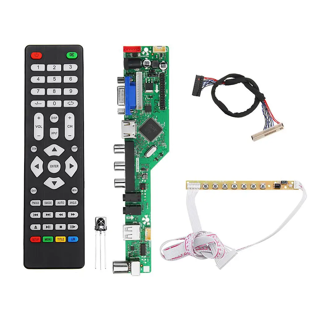 T. RD8503.03 цифровой сигнал DVB-T2 DVB-T/C Универсальный светодиодный ЖК-телевизор контроллер драйвер платы+ 7 ключ кнопка+ 1Ch 6 бит 30pin