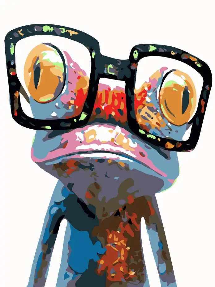 DIY картина маслом лягушка гостиная спальня декоративные искусство животных