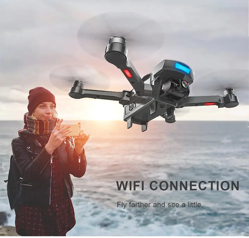 Бесщеточный FPV Квадрокоптер CG033 с 4K HD Wi-Fi Gimbal камерой RC вертолет складной Дрон GPS vs
