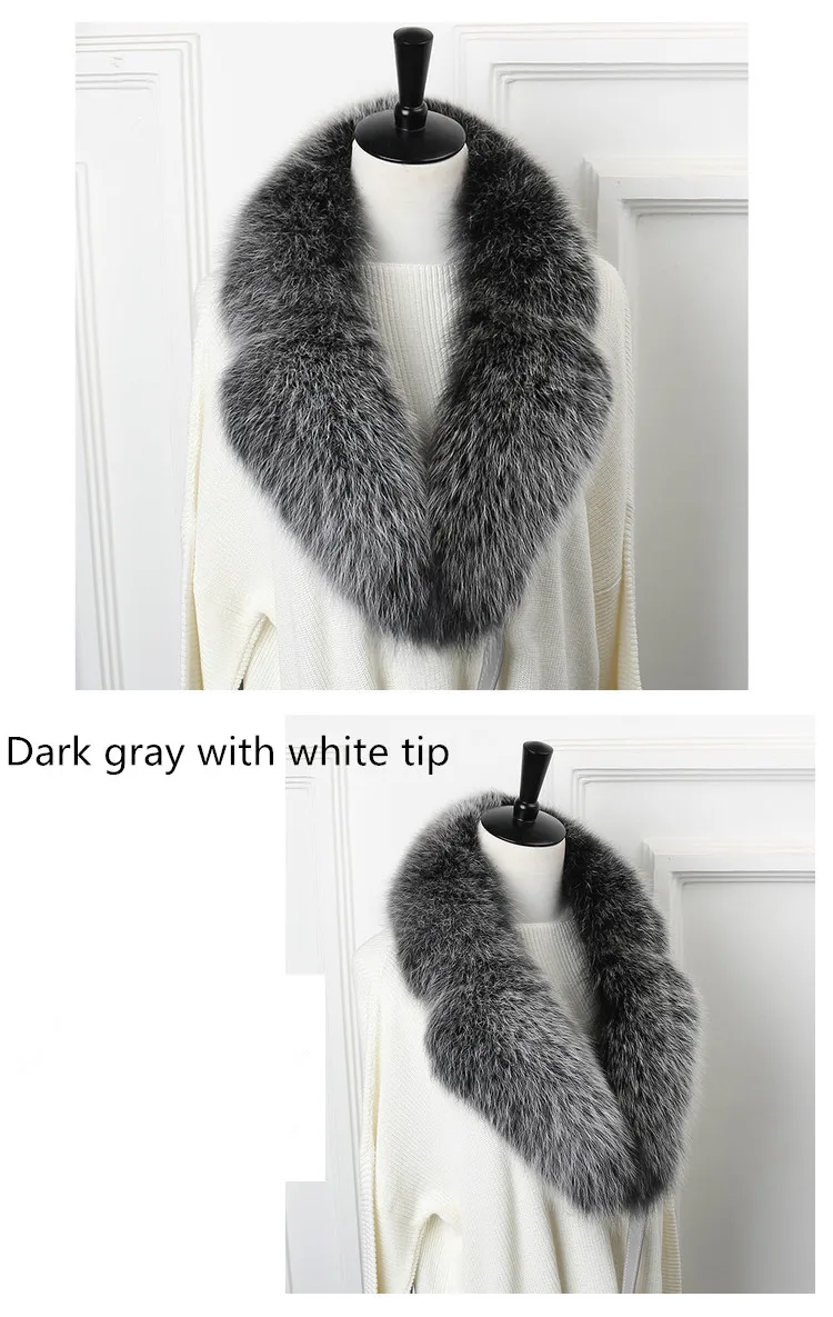 Fake collar of natural fox fur women winter big suit female fashion white scarf S801 |