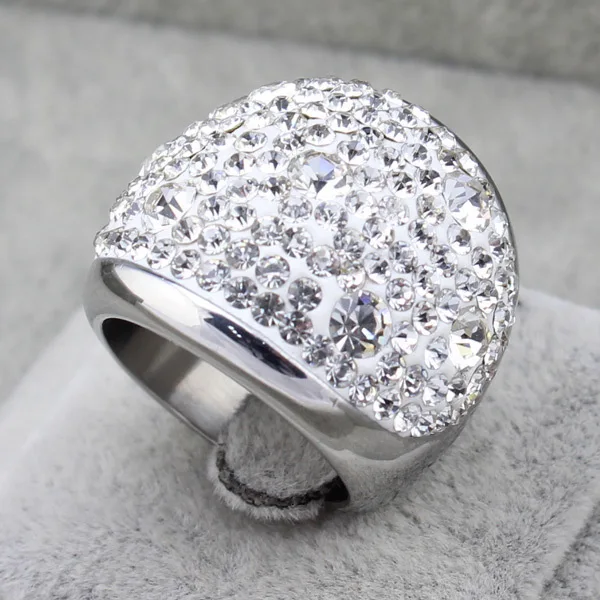 Женские круглые кольца Anillos из нержавеющей стали белый черный серый синий
