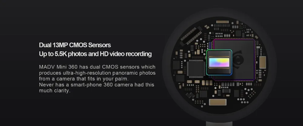 Xiaomi MADV Mini 360 градусов Панорама VR камера 13 МП CMOS сенсор 5,5 K HD видео прямой поток с поддержкой Android Версия usb type C