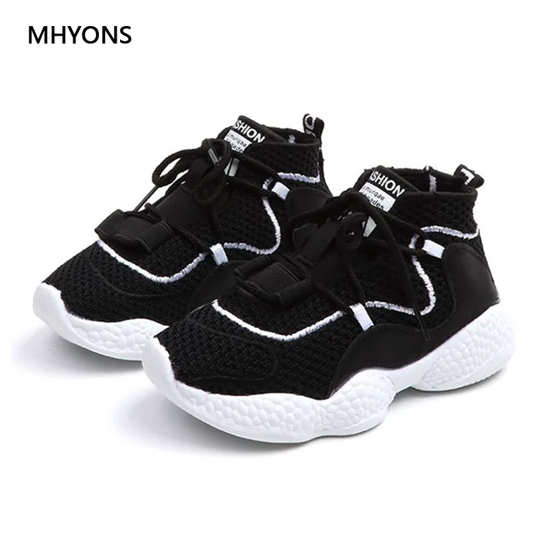 MHYONS 2019 Осенняя детская обувь сетчатая ткань модные спортивные детские кроссовки