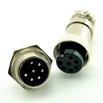 7 контактов 16 мм стандартный разъем для авиационного кабеля + гнездо 5 пар|plug