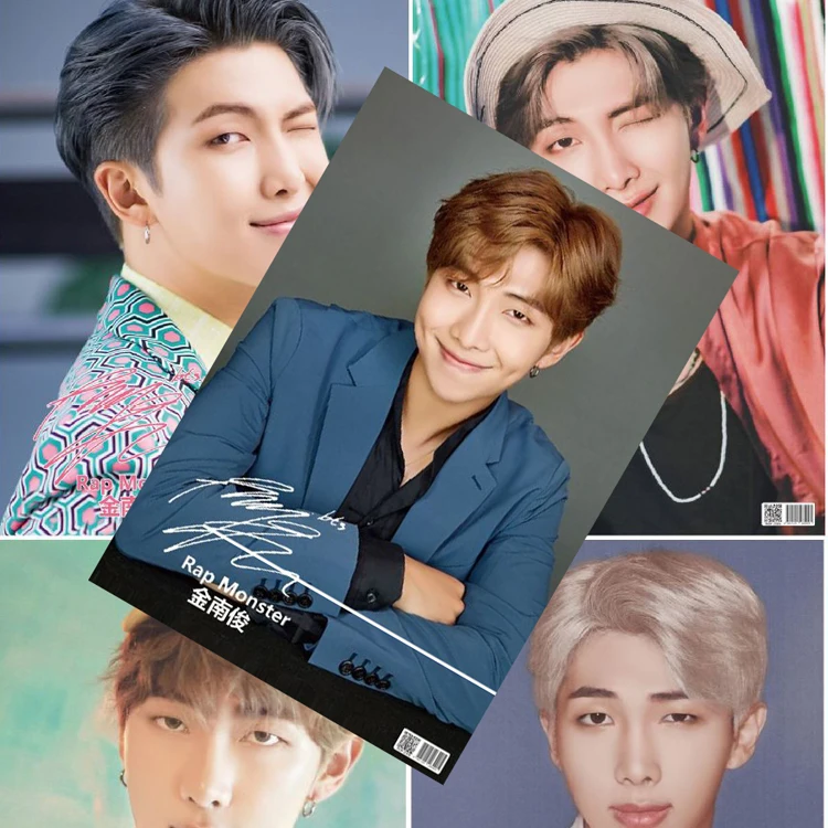 8 *(42x29 см) Новые плакаты Bangtan Boys Kim Nam Jun Rap Monster RM настенные наклейки Подарочные