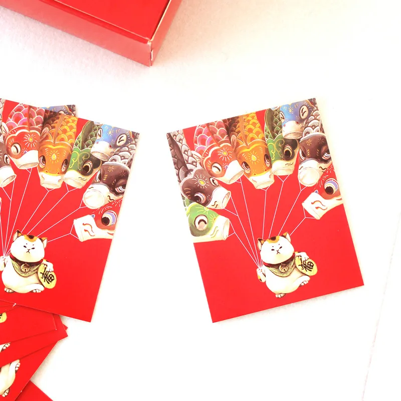 Поздравительная открытка на день благодарения 50 шт./компл. счастливая кошка