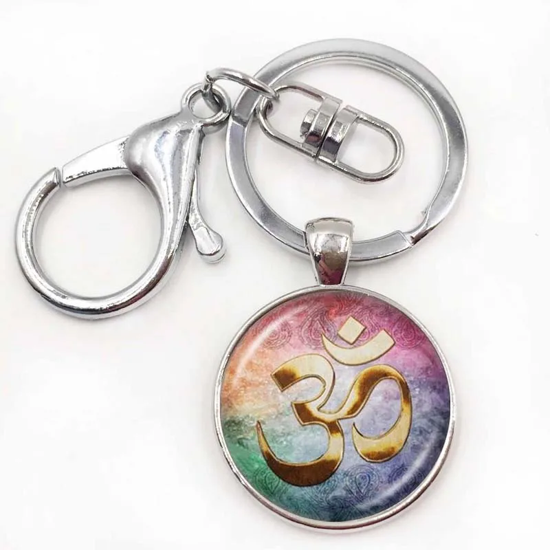 Ом АУМ брелок Будда Кулон &quotНамасте&quot Йога ювелирные изделия символ индуизма