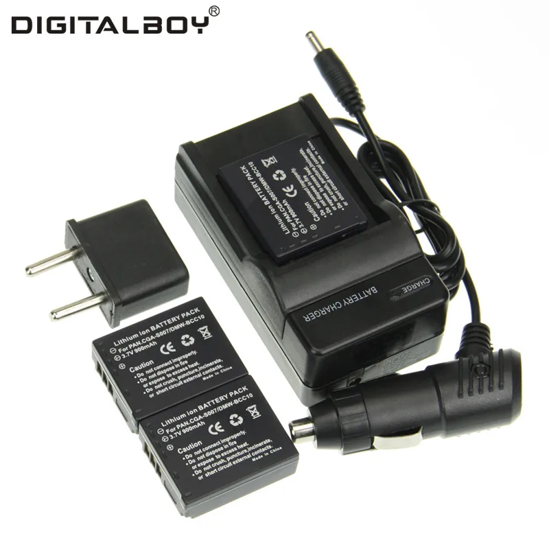 Настоящее Ёмкость 6 шт./компл. cgas007 CGA S007 CGA-S007 DMW-BCD10 Батарея + Зарядное устройство