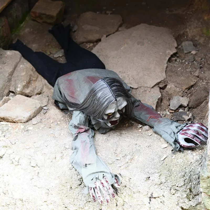 Horror Halloween Ghosts Crawl Ghost Electric Bright Eyes Haunted Spooky Decorations Grim Zombie Party Prop | Дом и сад