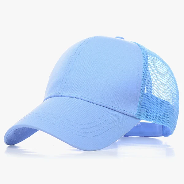Light blue Женская бейсбольная Кепка в стиле «конский хвост», Повседневная Спортивная Кепка в стиле хип-хоп, модная новинка - Цвет: Light blue
