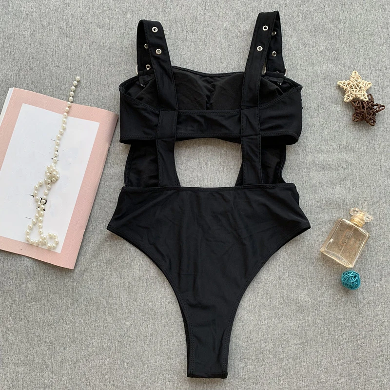 Купальник женский пушистое бикини с пряжкой | Женская одежда