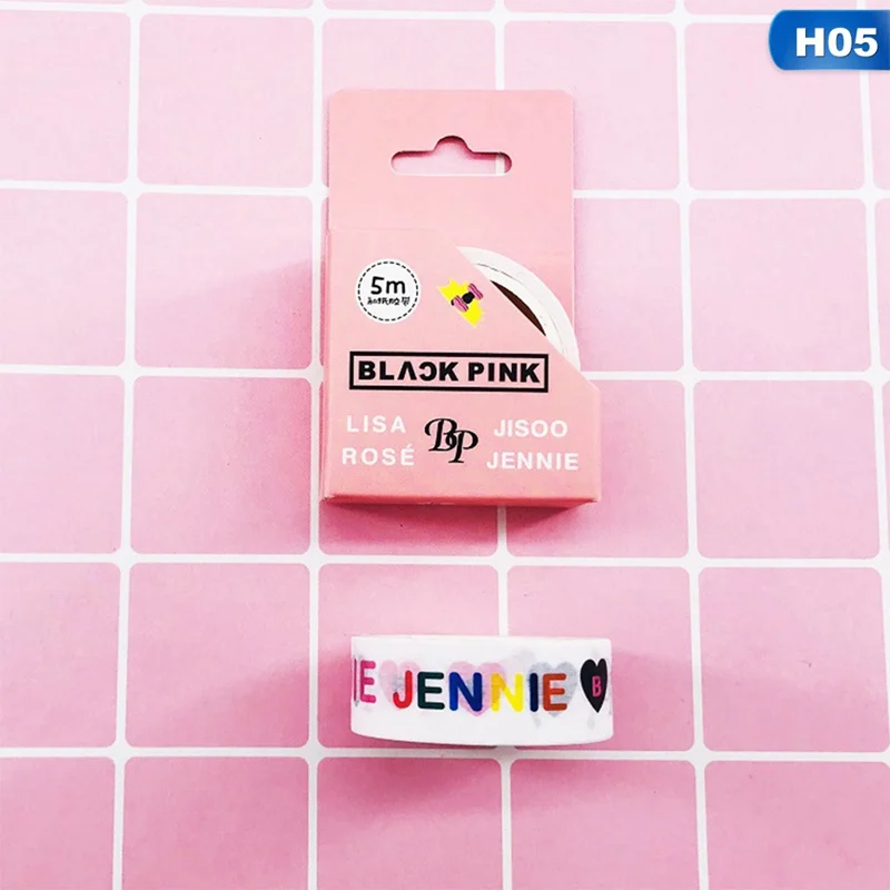 Kpop TWICE EXO BLACKPINK SEVENTEEN Милая васи лента бумага Маскировка скрапбук тетрадь наклейка DIY 1,5 см* 5 м