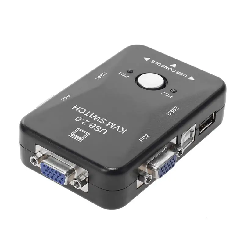 Новый 2 порта USB2.0 VGA переключатель коробка Максимальное разрешение 1920x1440 для мыши