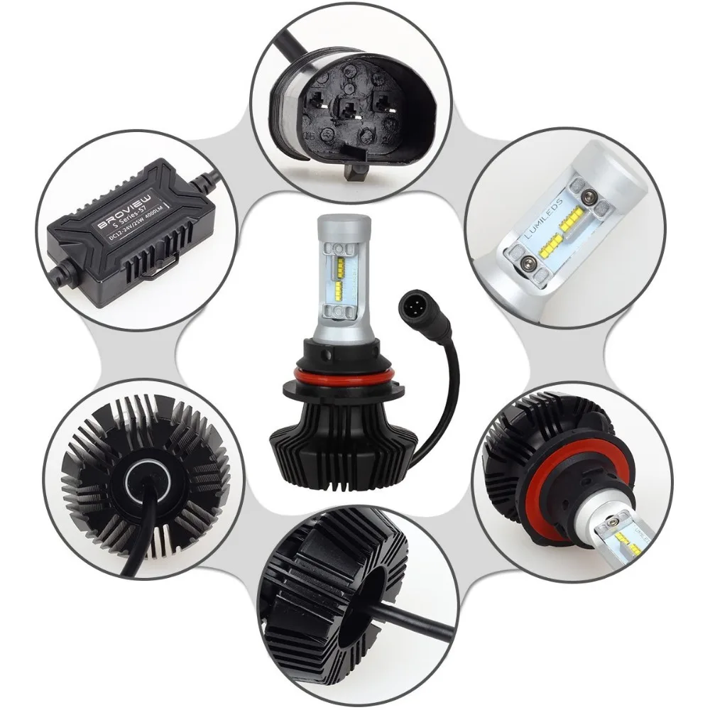 XENPLUS Error Free LED Headlight H4 H11 H1 H3 9005 9006 880 H7 G7 ZES 8000LM High Low Beam Super Bright Car Light Bulbs 12V 50W |