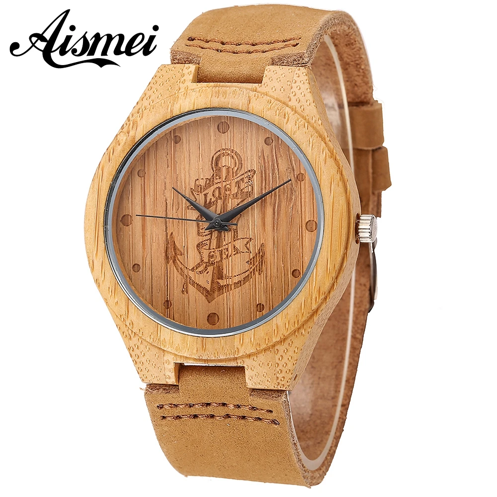 Часы Lost At Sea Anchor Wood лидер продаж 2018 модные деревянные часы для мужчин и женщин с