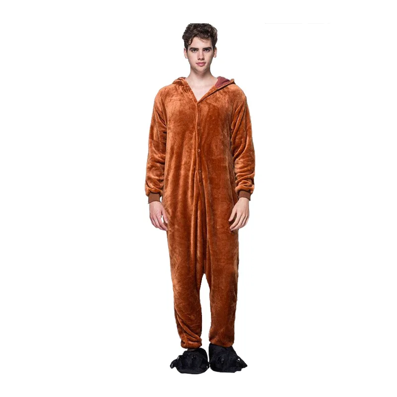 Kigurumi фланелевые какашки эмодзи Onesie пижамы для взрослых женщин милые зимние