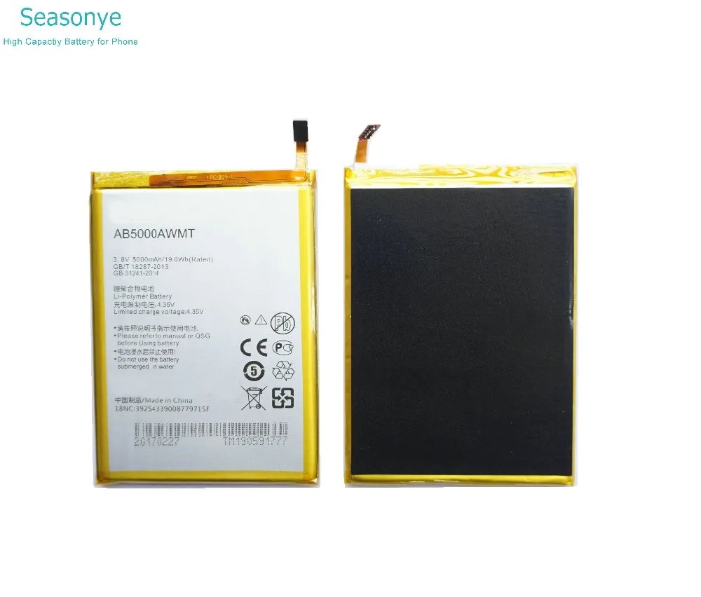 Seasonye 5000mAh / 19.0Wh AB5000AWMT Phone Replacement Battery For Philips Xenium V526 V787 V377 CTV526 CTV787 CTV377 | Мобильные