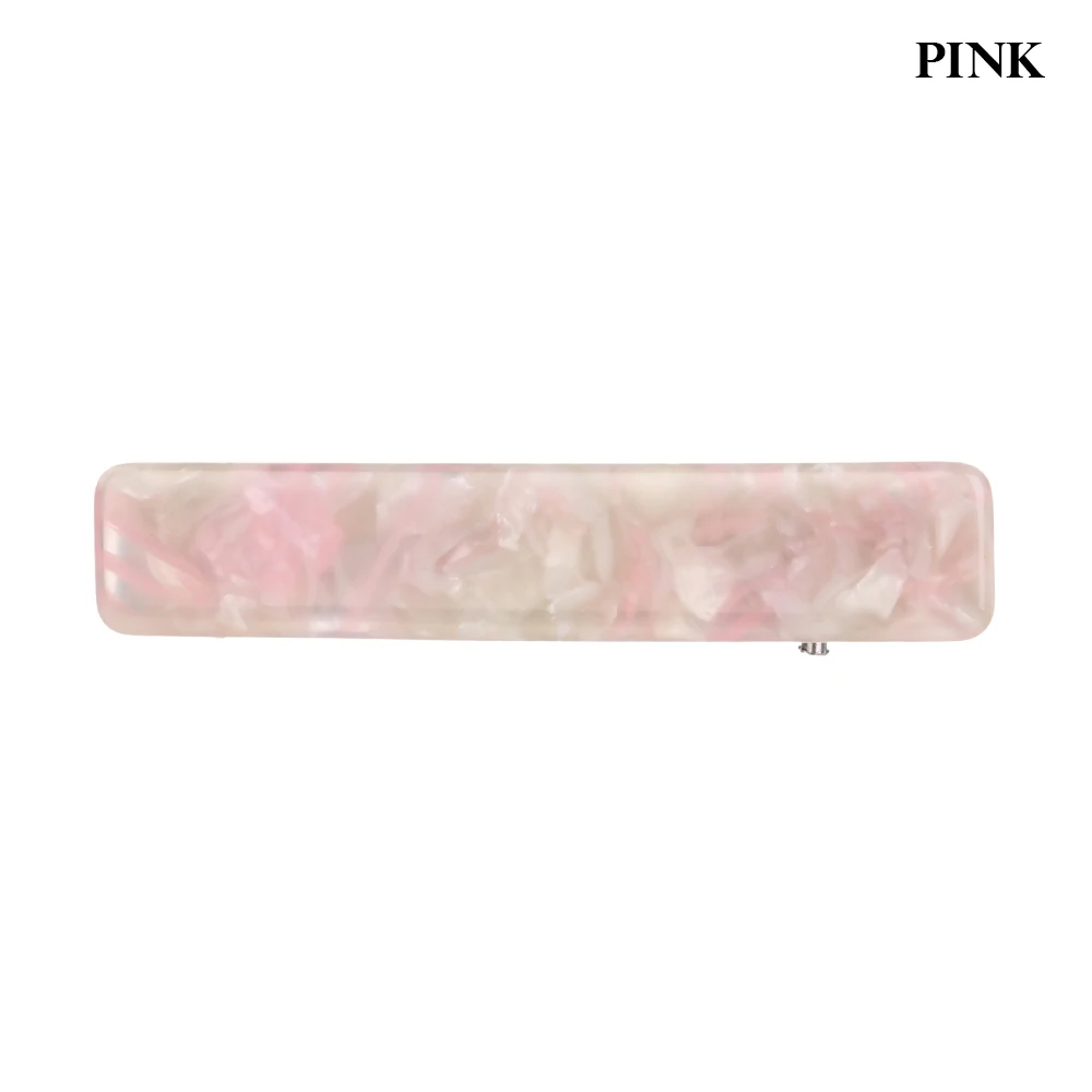pink Длинная кислотная акриловая заколка для волос, цветные заколки, геометрические заколки для волос, женские заколки для волос, аксессуары для волос - Цвет: pink