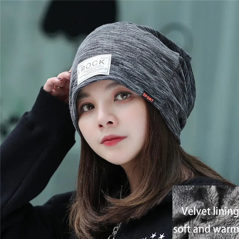 Autumn Women Beanie Hats Female 2018 New Winter Knitted Caps Cotton Warm Beanies For Girl Casual Solid|Женские Skullies и шапочки| |