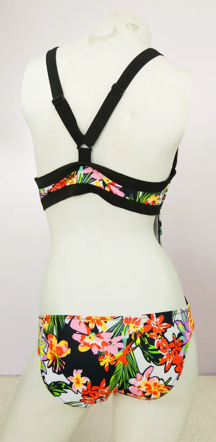 2017 Colorful Printed High Cut Trikini Push Up Monokini Bathing Swim Suit For Women One Piece Swimsuit | Спорт и развлечения