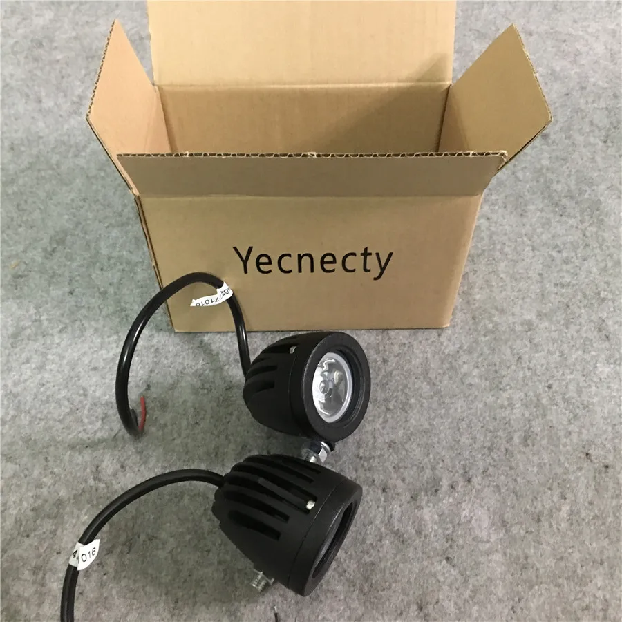 Yecnecty 2X светодиодный Универсальный мотоциклетный противотуманный светильник вспомогательная лампа алюминиевый корпус 10-30 в мотоциклетный головной светильник для грузовика точечный светильник