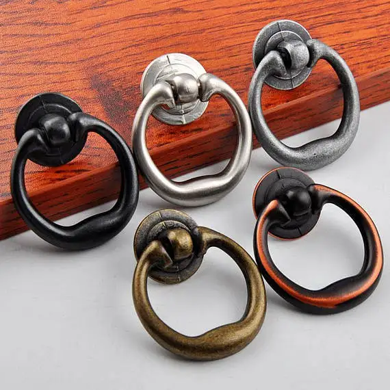 Ручки для выдвижных ящиков ручки комода с кольцом кухонного шкафа дверей