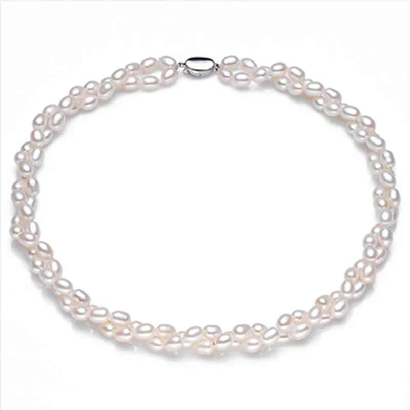 

PEISENI 100% натуральный пресноводный жемчуг колье 5-6 мм настоящий жемчуг серебро 925 пробы для женщин для девочек Подарки